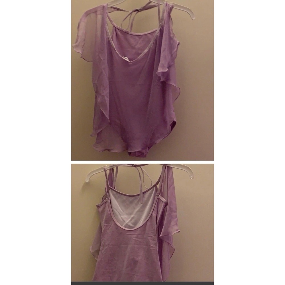 ✨ Lavender Sheer Lyrical / Contemporary Dance Costume – Flowy Overlay